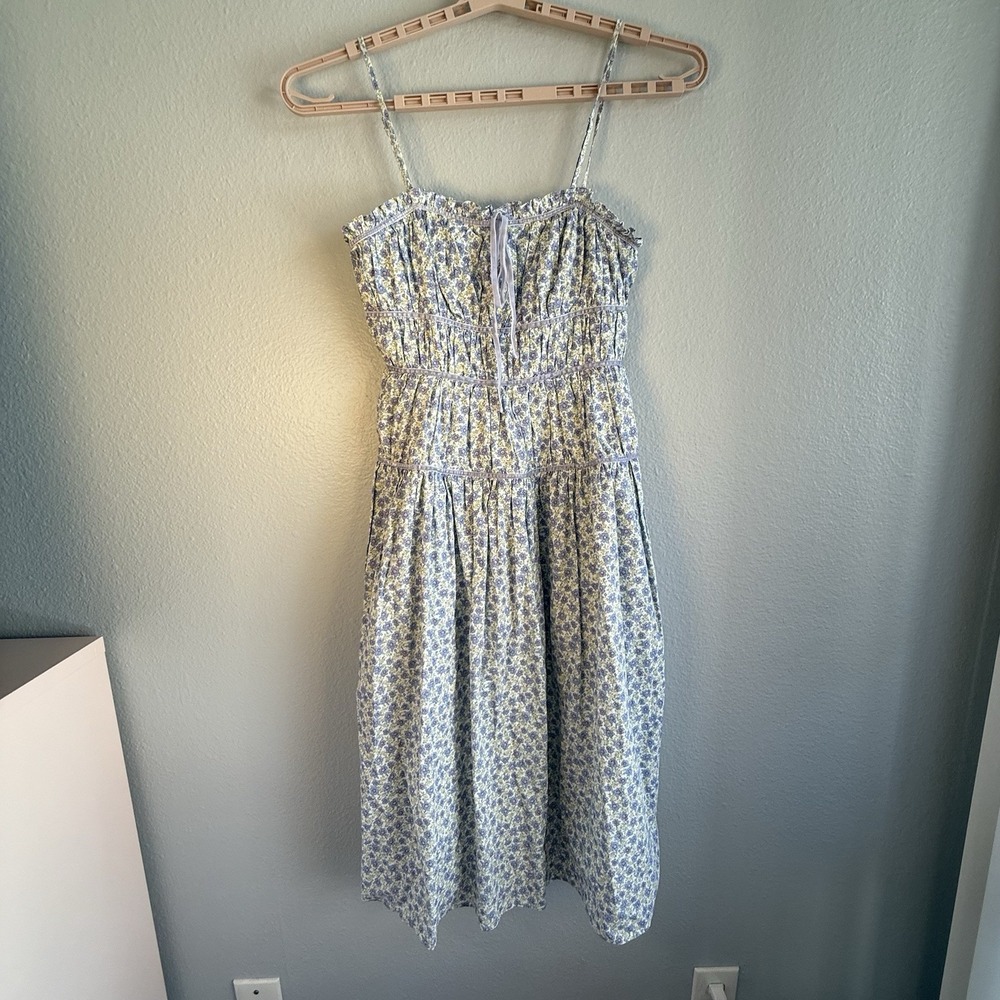 Storia Floral Shirred Tiered Dress Size Small Kentucky Derby